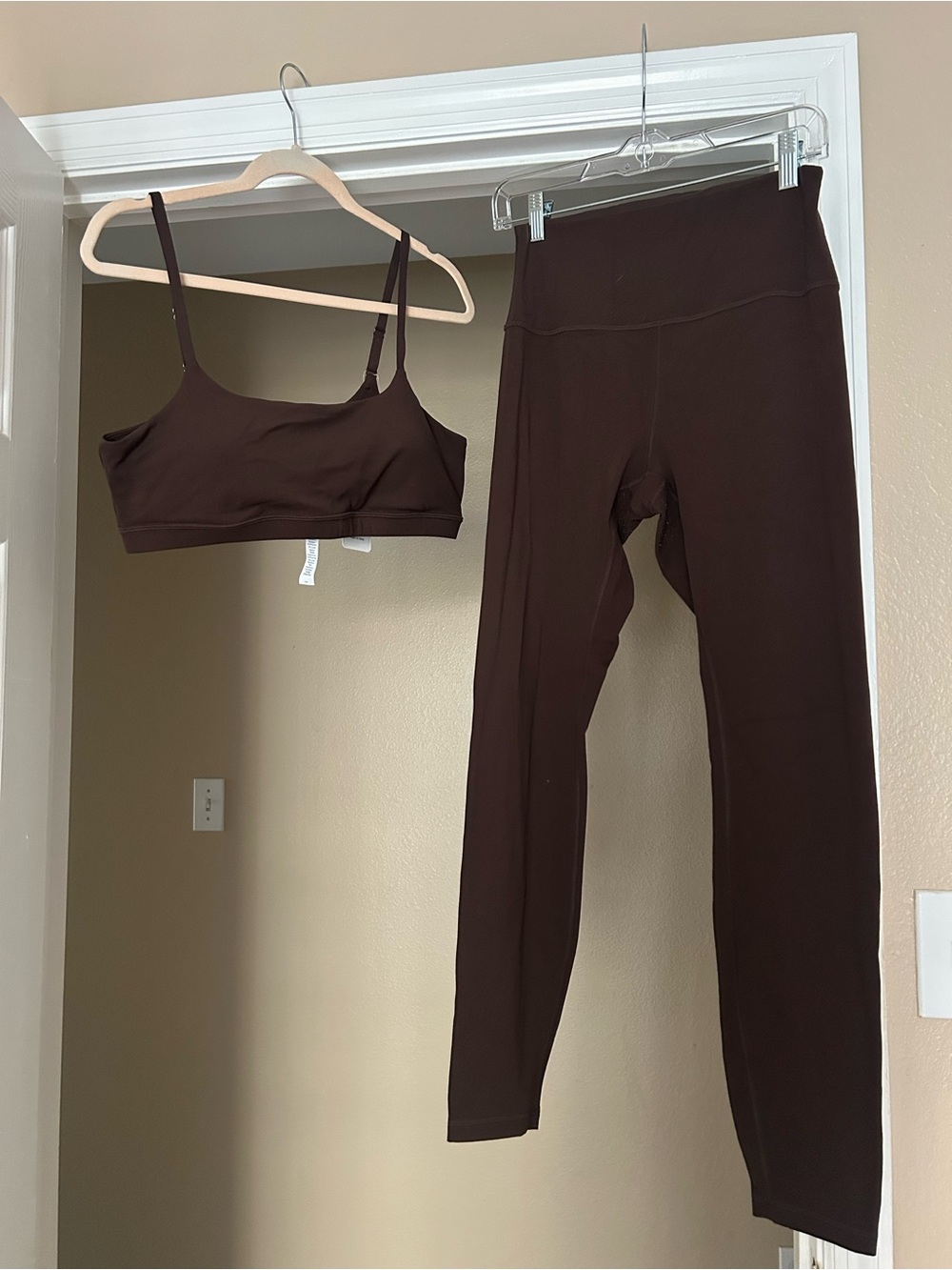 CRZ YOGA set-  Brown High-Waist leggings and bra